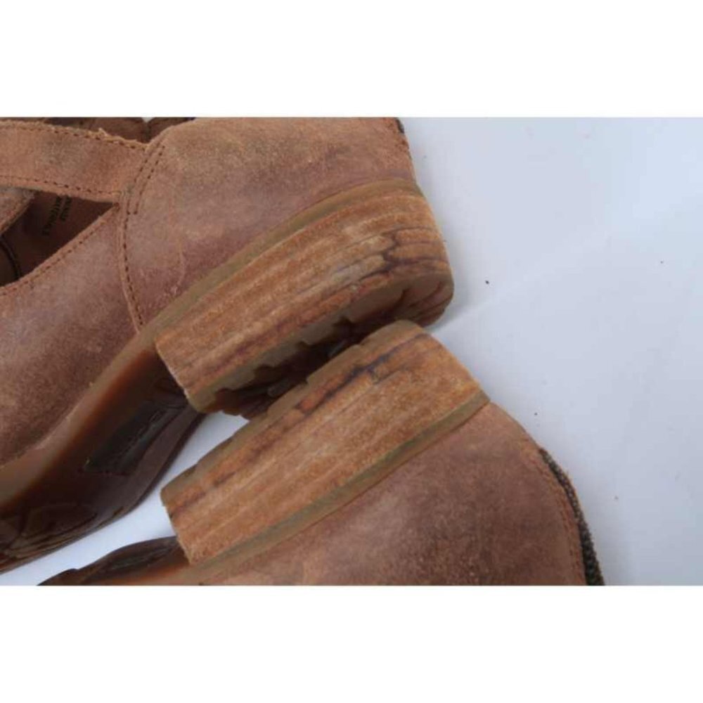 Born Kamilla Boots bootie back zip leather tan women shoes size 7 M - Picture 7 of 13